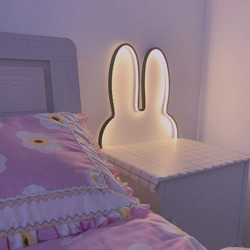 Desk Setup Lamp - Cute Led Rabbit Wall Lights USB