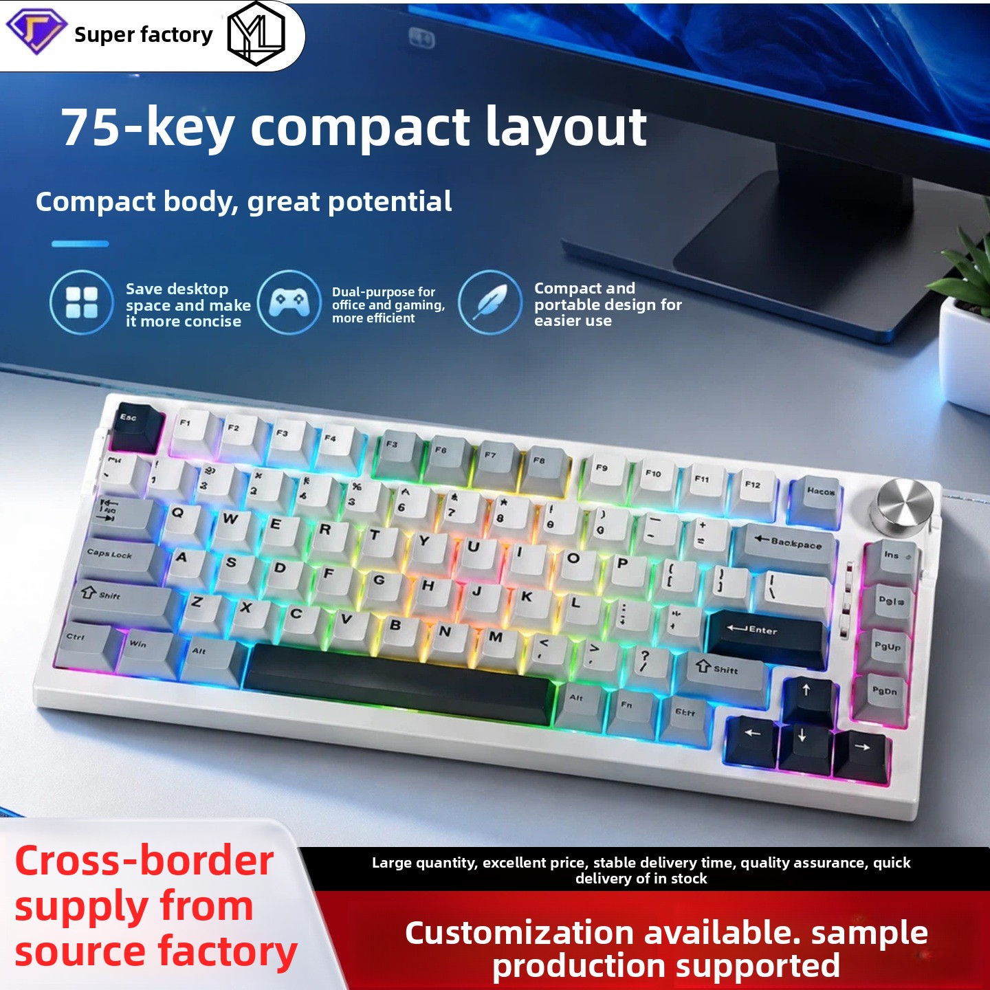 Percent Tri Mode Mechanical Ke - Desk Setup Pc And Laptop ulasan dan harga