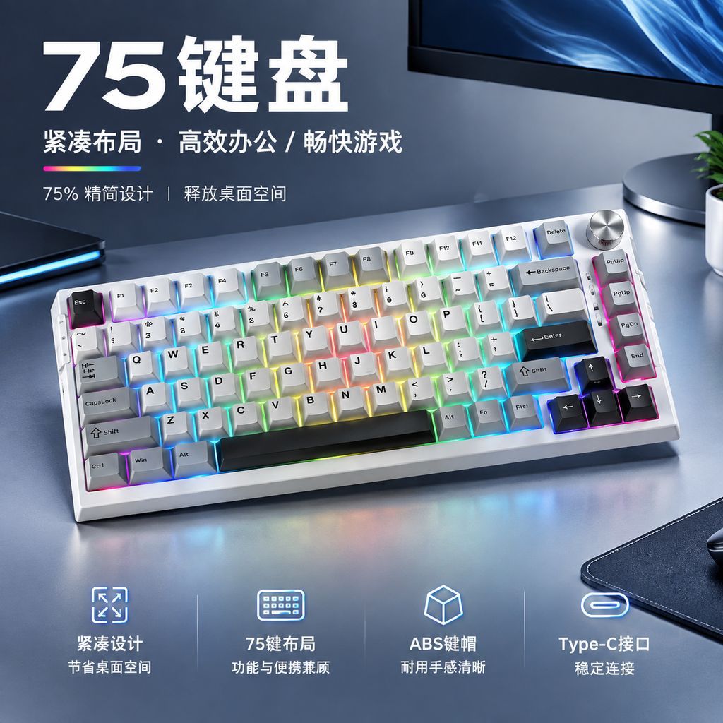 Percent Tri Mode Mechanical Ke - Desk Setup Pc And Laptop ulasan dan harga