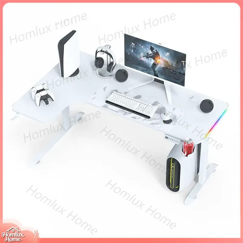 Gaming Desk Height Adjustable  - Desk Setup L Shaped ulasan dan harga