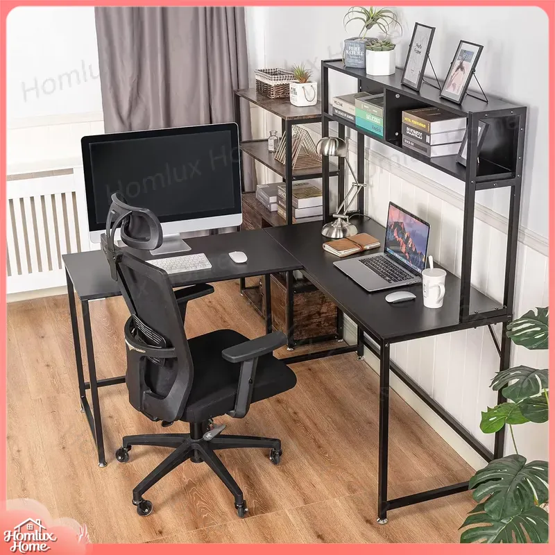 Heavy Duty Gaming Desk with RG - Desk Setup L Shaped ulasan dan harga