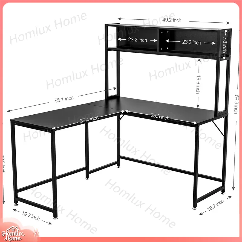 Heavy Duty Gaming Desk with RG - Desk Setup L Shaped ulasan dan harga