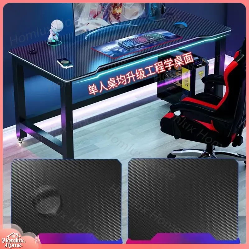Carbon Fiber Texture Black Gam - Desk Setup L Shaped ulasan dan harga