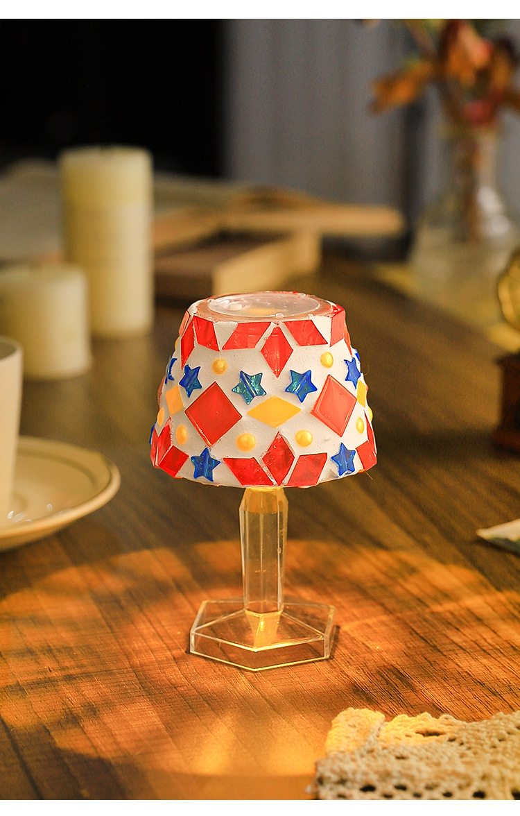 Mosaic DIY Table Lamp Material - Desk Setup Lamp ulasan dan harga