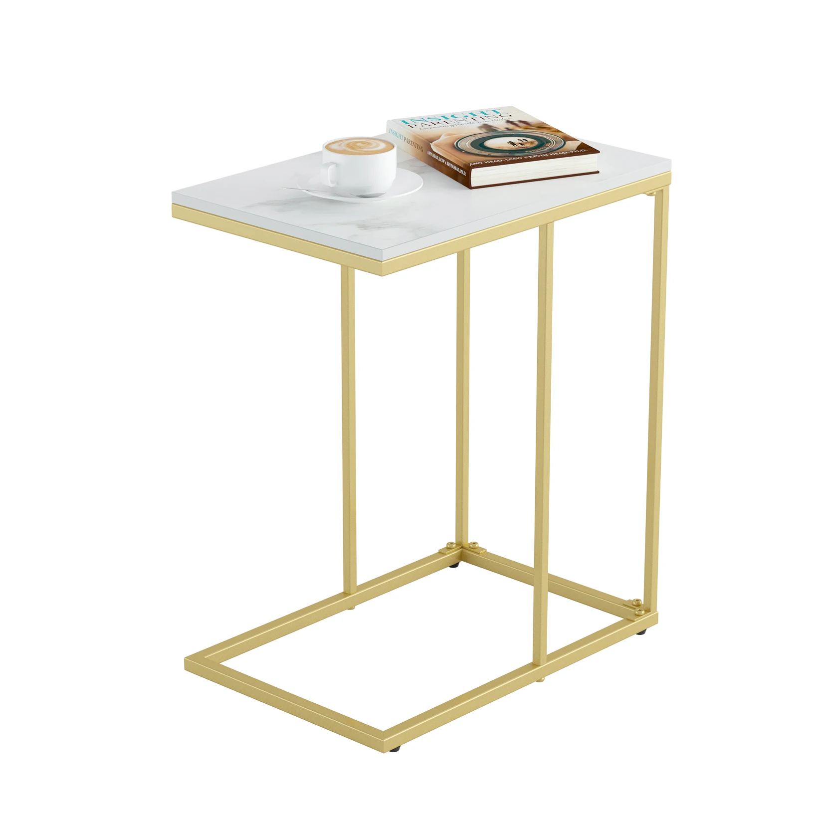 Marble Side End Table, C Shape - Desk Setup Minimalist ulasan dan harga